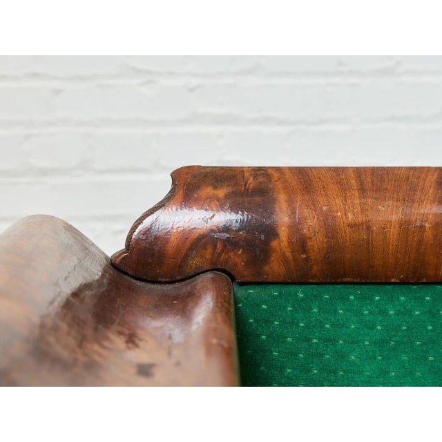 Antique Empire Style Walnut Swan Grecian Sofa For Sale - Image 9 of 11