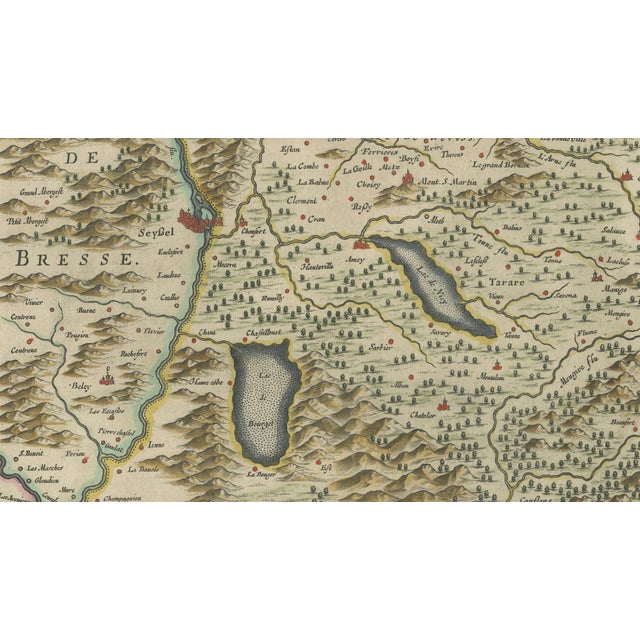 Blaeu Map of Savoy & Alps, 1642 For Sale - Image 10 of 13