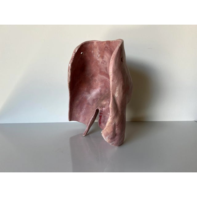 Brown 90's L. Gonzales Male Buttocks Art Ceramic Wall Sculpture For Sale - Image 8 of 11