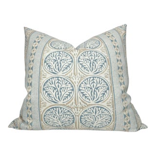 Thibaut Fair Isle Aqua Pillow Cover in Spa Blue, 22x22 Pillow For Sale