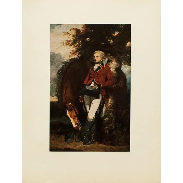 An excellent vintage full-color reproduction print after painting "Colonel George K. H. Coussmaker" by Joshua Reynolds....