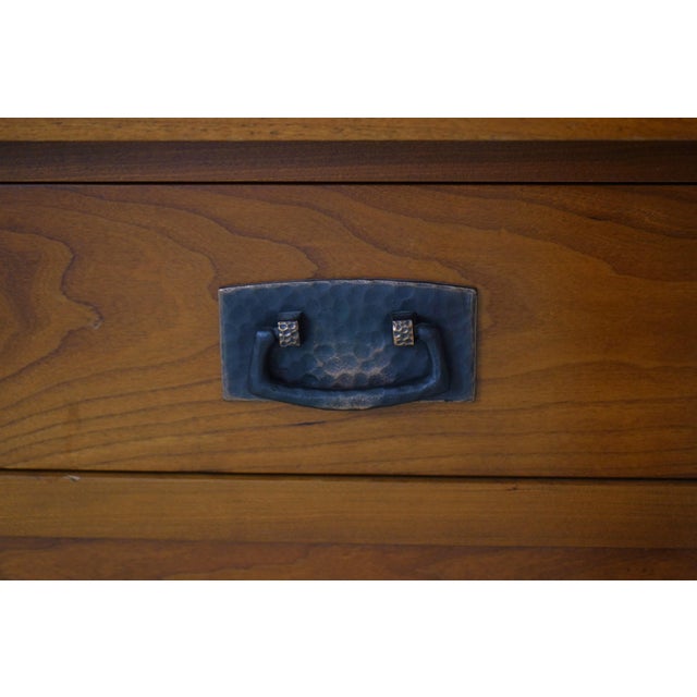 Stickley Cherry Mission Style China Cabinet For Sale - Image 10 of 18