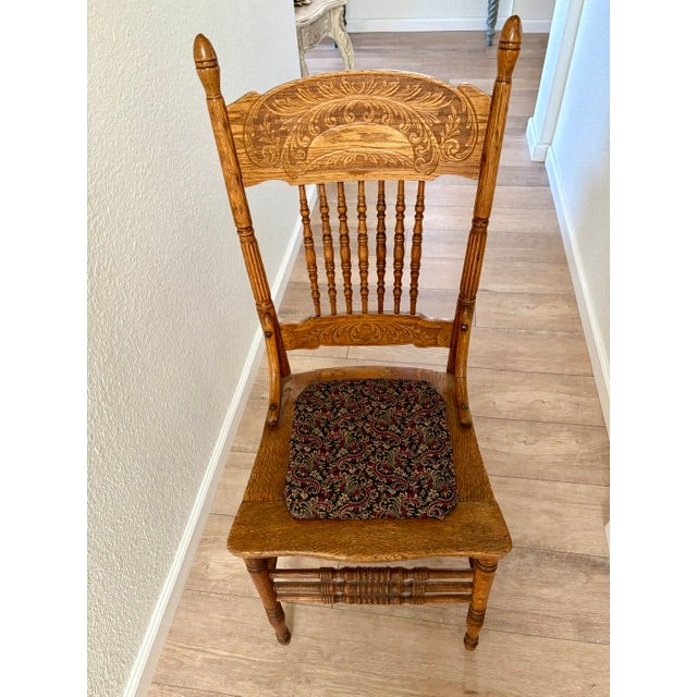 Vintage Americana Oakwood, Spindle Back Dining or Accent Chair For Sale In Sacramento - Image 6 of 10