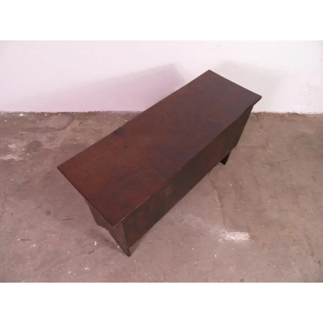 Small Antique Oak Chest For Sale - Image 12 of 13