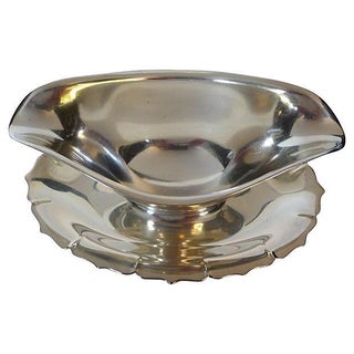 One-Piece Silver-Plate Gravy Boat For Sale