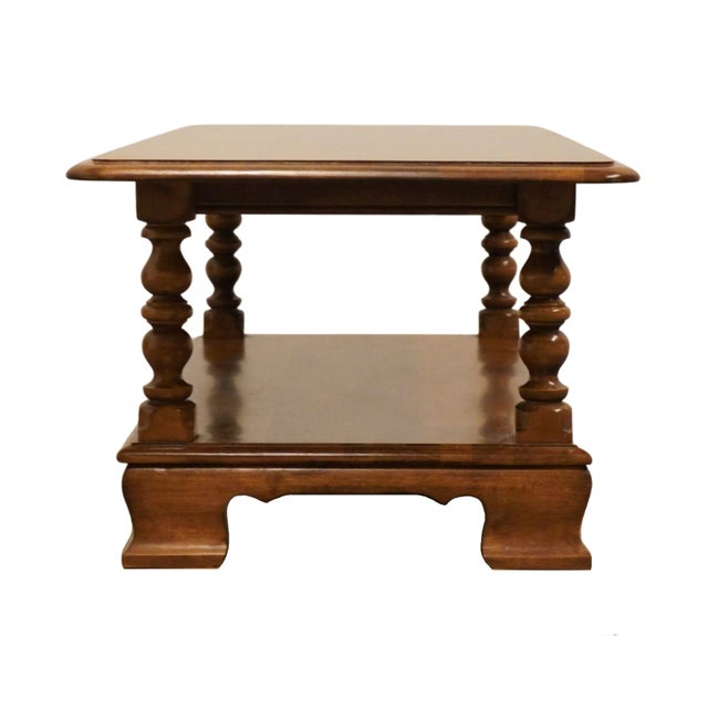 Ethan Allen Heirloom Nutmeg Maple Colonial Early American 50" Accent Coffee Table 10-8640 For Sale In Kansas City - Image 6 of 10