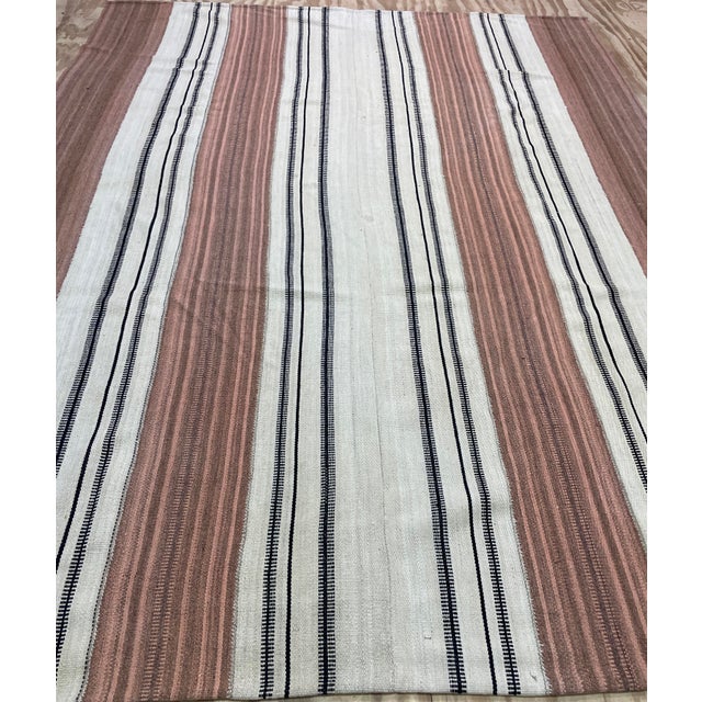 Vintage Persian Mazandaran Kilim Carpet For Sale - Image 9 of 9