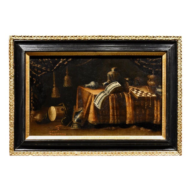 Francesco Noletti Detto Il Maltese, Still Life with Armor, 1640, Oil on Canvas, Framed For Sale