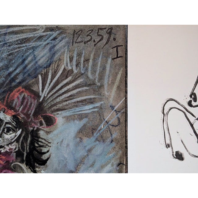 Modern Pablo Picasso, Jacqueline Riding, Offset Color Lithographs, 1961, Set of 2 For Sale - Image 3 of 4