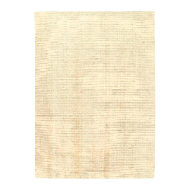 Pasargad DC Ivory Color Hand Knotted Modern Rug For Sale