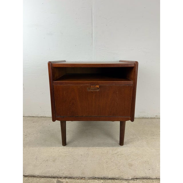 Wood Danish Modern Teak Nightstand Storage Cabinet For Sale - Image 7 of 12