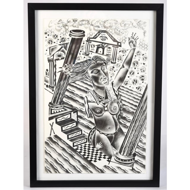 Patrick Wadley Print Black White Nude Etching For Sale - Image 4 of 4