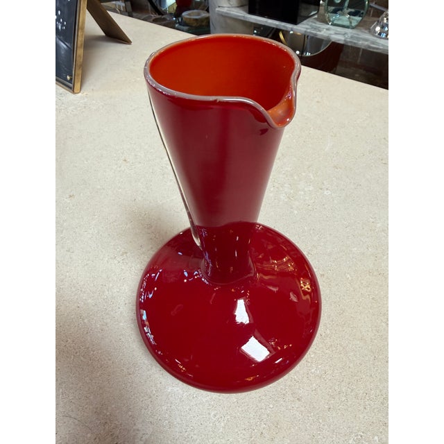 1960s Red Murano Glass Pitcher, 1960s For Sale - Image 5 of 8