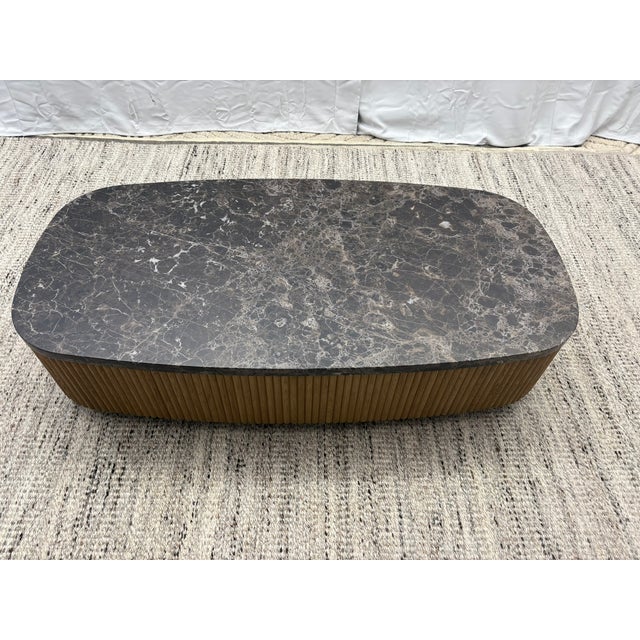 2020s Rh Mulholland Emperador Plinth Rectangular Coffee Table – 60" For Sale - Image 5 of 18