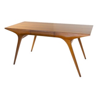 Walnut Writing Desk from Carlo De Carli, 1950s For Sale