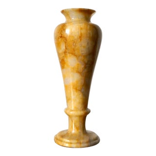 Vintage Italian Sculpted Marble Vase For Sale