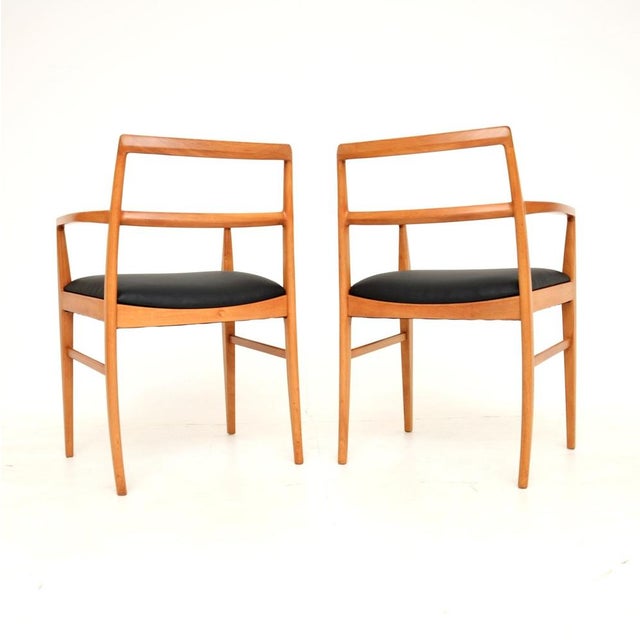 Arne Vodder Vintage Danish Carver Chairs attributed to Arne Vodder for Sibast, 1960s, Set of 2 For Sale - Image 4 of 11