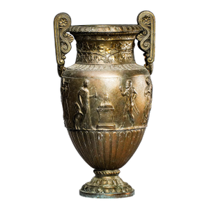 Large Cast Metal Antique Victorian Neoclassical Greek Grand Tour Style Urn Vase