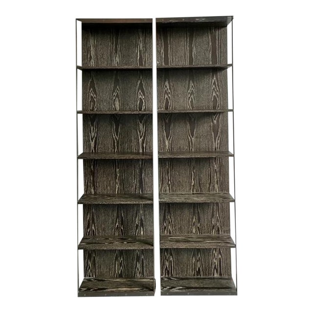 Vintage Boho Christiane Liagre for Holly Hunt Cereused Etagere - A Pair For Sale