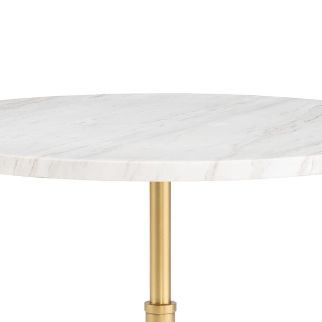 Elevate your decor with the Myles Accent Table Large. Featuring a substantial marble tabletop, this table's sturdy metal...