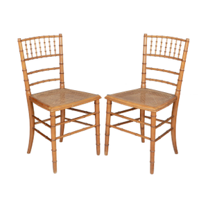 Pair of French Faux Bamboo Chairs