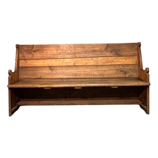 Antique Bench in Chestnut, 1800 For Sale