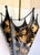 1960s 1960s Italian Figurative Black & Gold Floral Tole Umbrella Stand For Sale - Image 5 of 12
