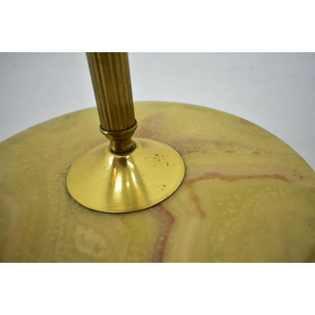 Mid-Century Alabaster and Brass Floor Lamp, Czechoslovakia, 1950s For Sale - Image 12 of 18