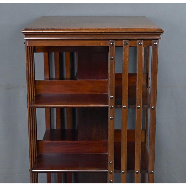 Wood 20th Century Mahogany Revolving Bookshelf, England For Sale - Image 7 of 18