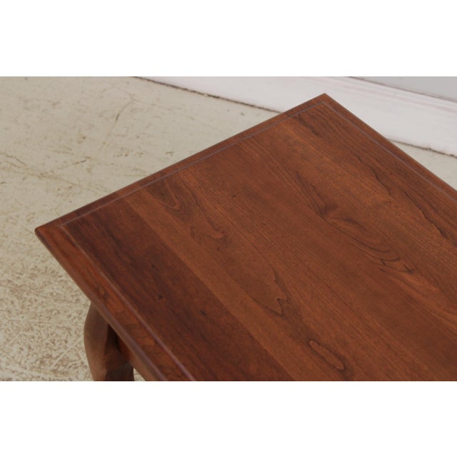 Amish Made Cherry Queen Anne Console Table W. Drawer For Sale - Image 11 of 14