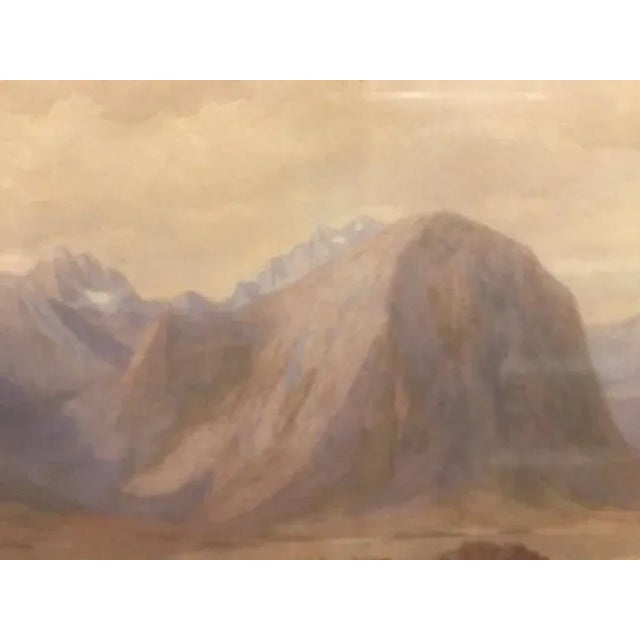 British School "Mountain Landscape", Watercolor, Framed, Unsigned, 19th Century For Sale - Image 4 of 10