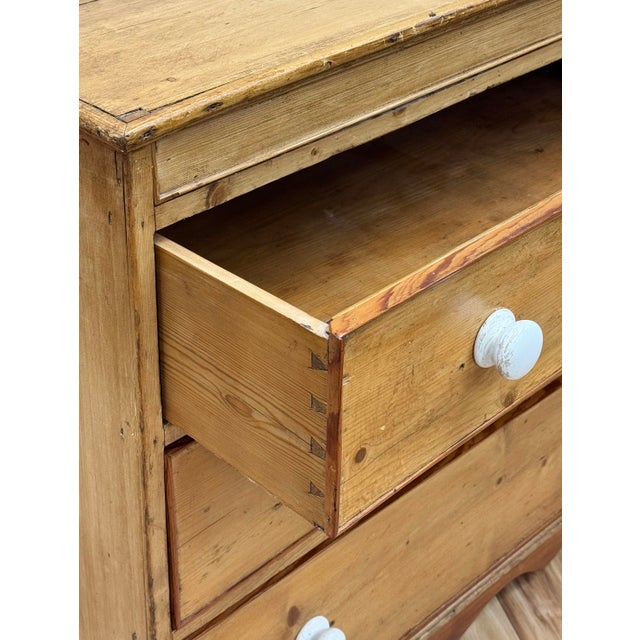 Antique English Pine Three Drawer Chest For Sale - Image 13 of 16