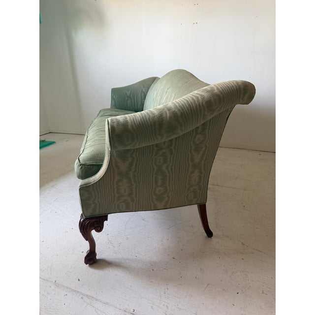 Pistachio Southwood Queen Anne Style Mahogany Sofa For Sale - Image 8 of 10