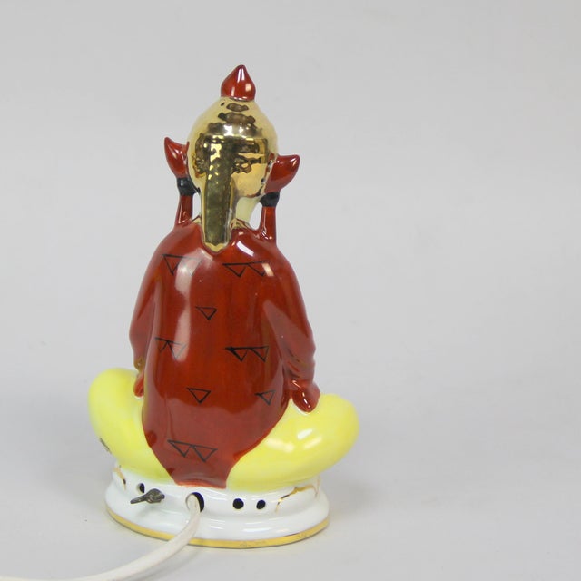 Art Deco Perfume Lamp in Decorated Porcelain, 1930s For Sale - Image 11 of 12