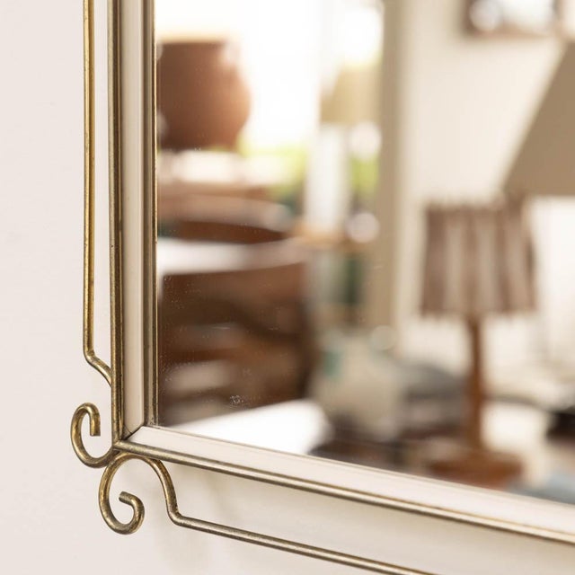 Brass 1950s Italian Brass Mirror For Sale - Image 8 of 8