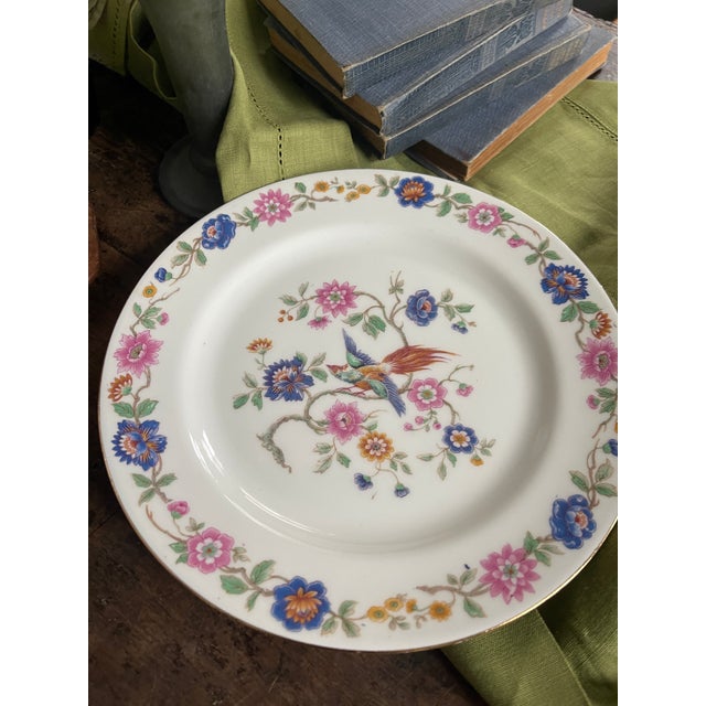 Ceramic 1960s Bird of Paradise French Limoges Porcelain Plates - Set of 8 For Sale - Image 7 of 9