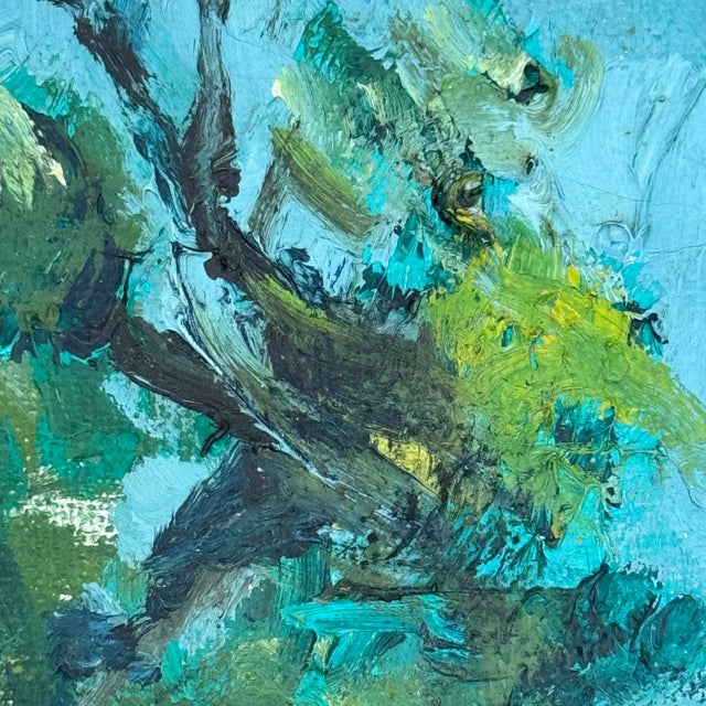 Early 20th-Century Modernist House Oil Painting, Portrait Study Verso For Sale - Image 4 of 12