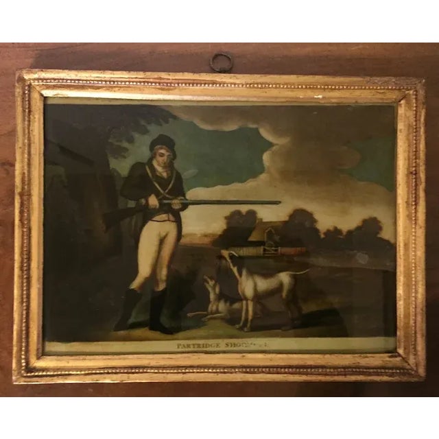 1803 "Partridge Shooting" George III Reverse Glass Painting by P. Stampa, Framed For Sale - Image 4 of 12