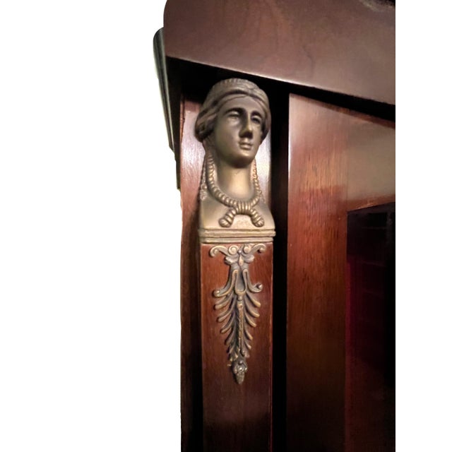 Empire Mahogany Display Cabinet with Gilt Bronze Mounts, France, Late 19th Century For Sale - Image 5 of 11