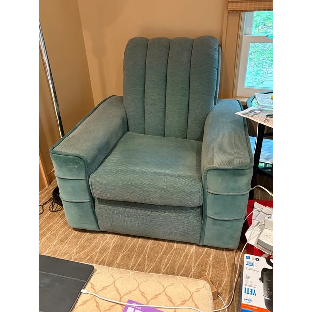 Mid 20th Century Pair of Art Deco Style Club Chairs For Sale In New York - Image 6 of 6