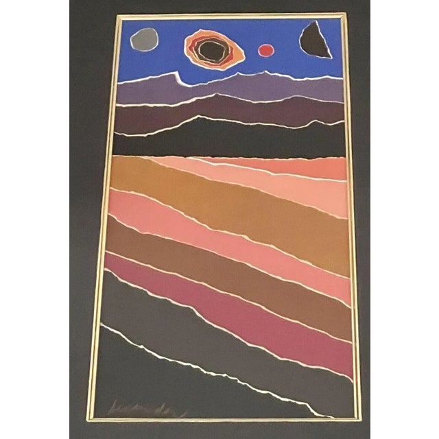 Note: It was so difficult to photograph this spectacular piece properly to show the dimension of the torn paper collage....