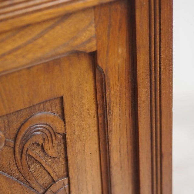 Brown Art Nouveau Washstand in Oak with Marble Top, 1900s For Sale - Image 8 of 12
