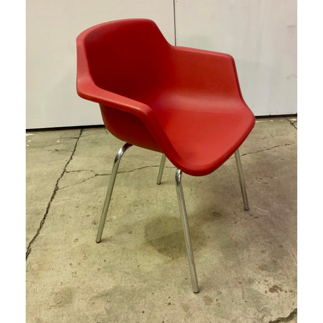 Red Shell Chair by Proinco 70's Italy For Sale - Image 4 of 12