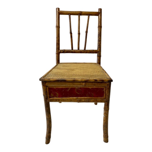 Late 19th Century Bamboo & Cane Victorian Bedroom Chair C.1890 For Sale