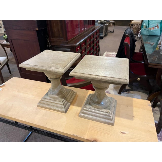 Wood Vintage Turned Wood Pedestal Stands For Sale - Image 7 of 8