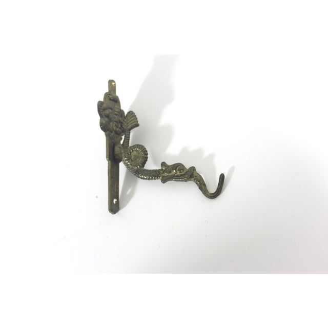 Brass Vintage Brass Serpent Hook For Sale - Image 8 of 10