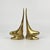 Pair of brass bookends. Circa 1960 Total weight: 1500 g Dimensions Height: 22.5 cm Width: 7 cm Depth: 10.5 cm
