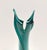 Teal Vintage Teal Encased and Hand-Blown Murano Glass Flower Vase, Italy, 1960s For Sale - Image 8 of 12