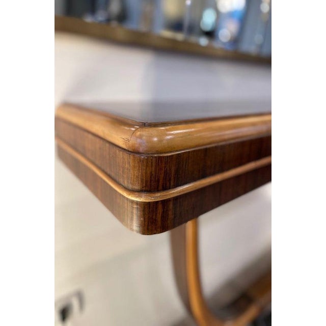 Art Deco Curved Wood Console Table, 1940s For Sale - Image 12 of 15