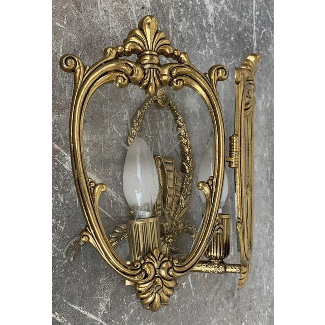 French Bronze and Glass Sconces, 1920s, Set of 3 For Sale - Image 16 of 18